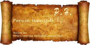 Percze Hannibál névjegykártya